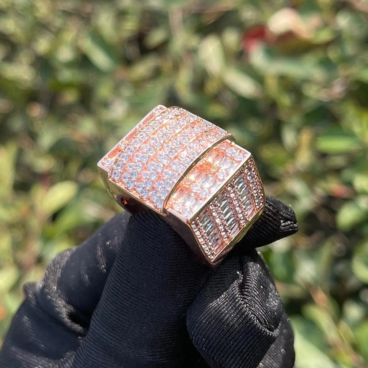 Bricks Iced Out Ring