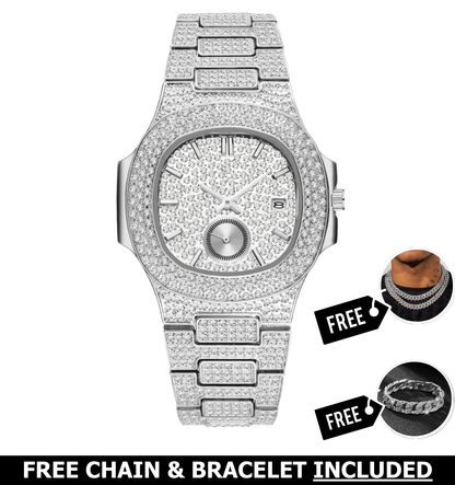 Citrine Iced Out Watch