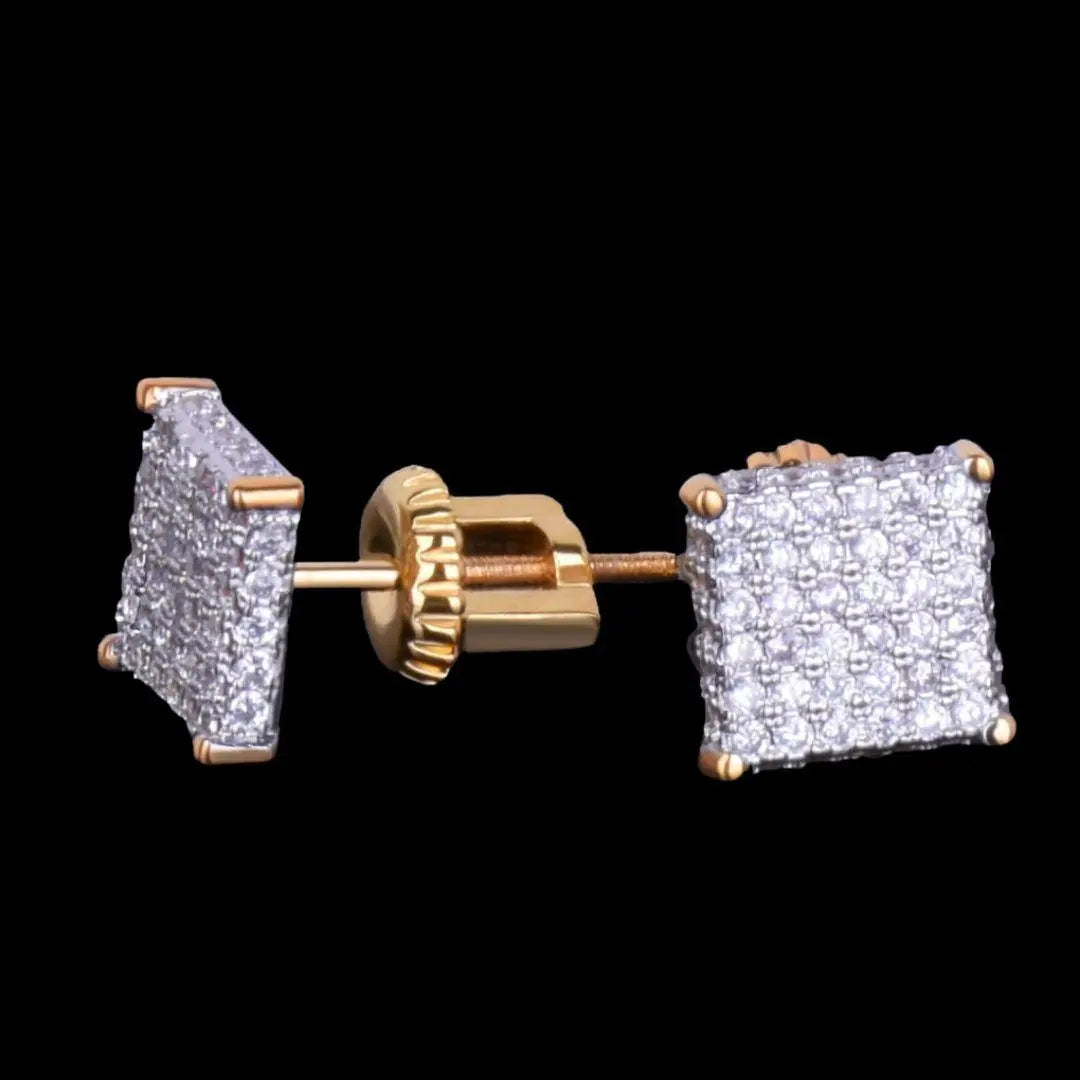 8MM Tennis Iced Out Stud Earrings