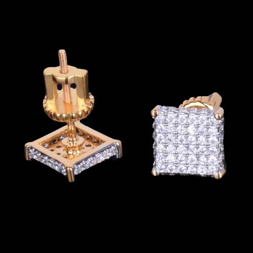 8MM Tennis Iced Out Stud Earrings