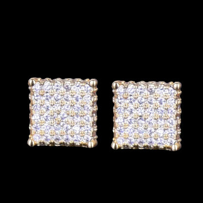 8MM Tennis Iced Out Stud Earrings