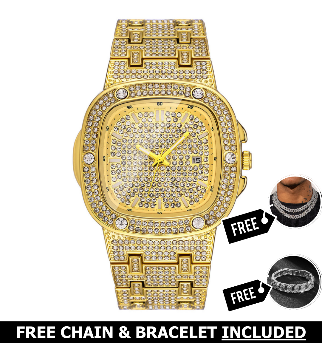 Raven Iced Out Watch