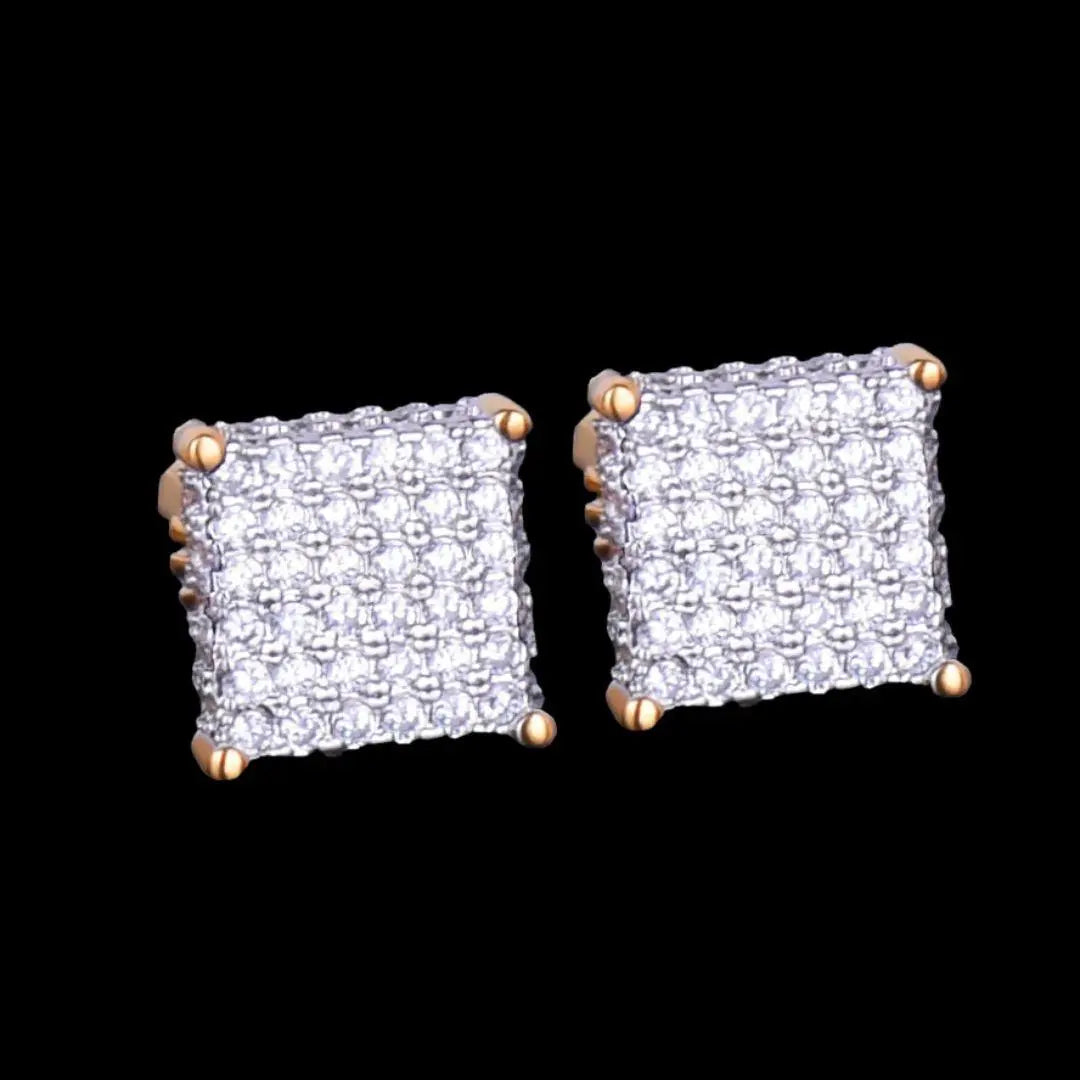 8MM Tennis Iced Out Stud Earrings
