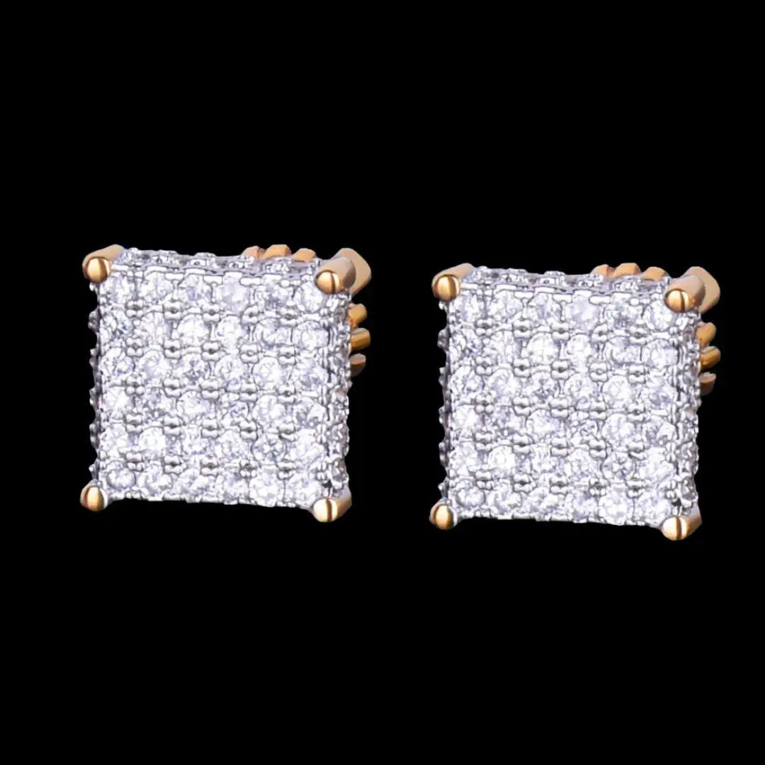 8MM Tennis Iced Out Stud Earrings