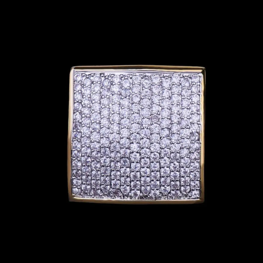 Oval Square Iced Out Ring