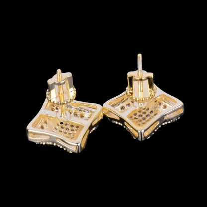 11MM Sunshine Iced Out Stud Earrings