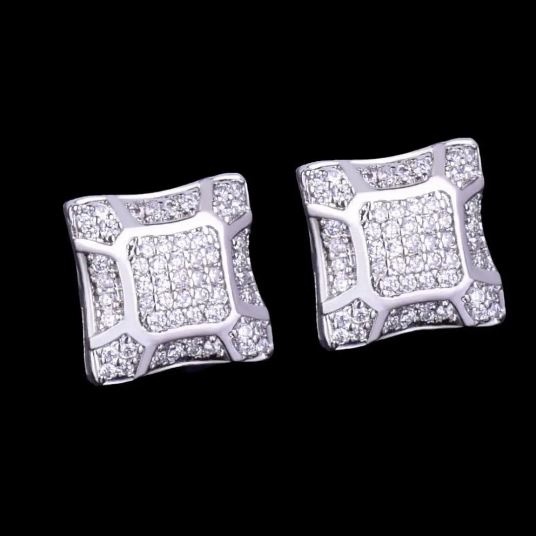 11MM Sunshine Iced Out Stud Earrings