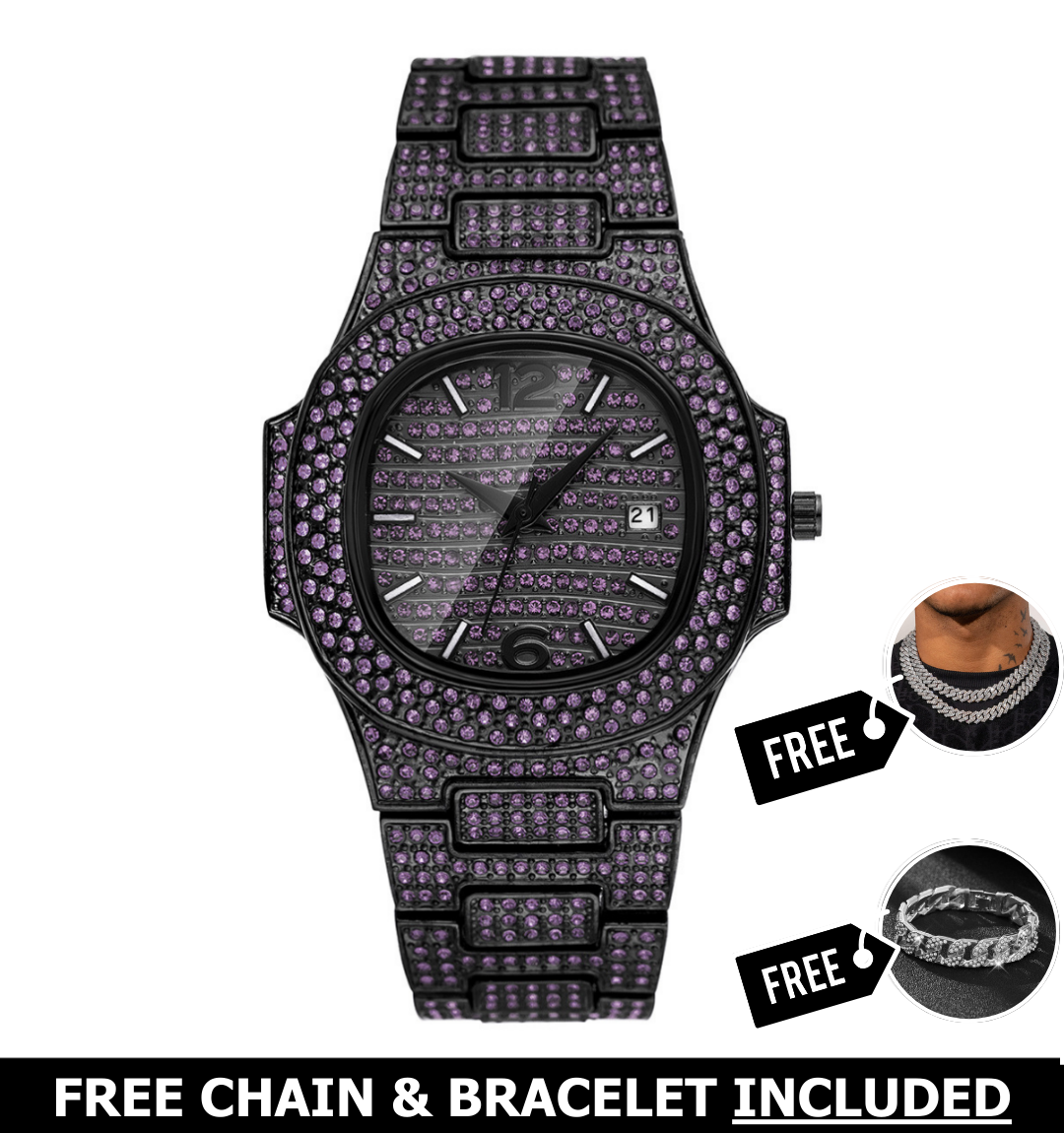 Petal Iced Out Watch