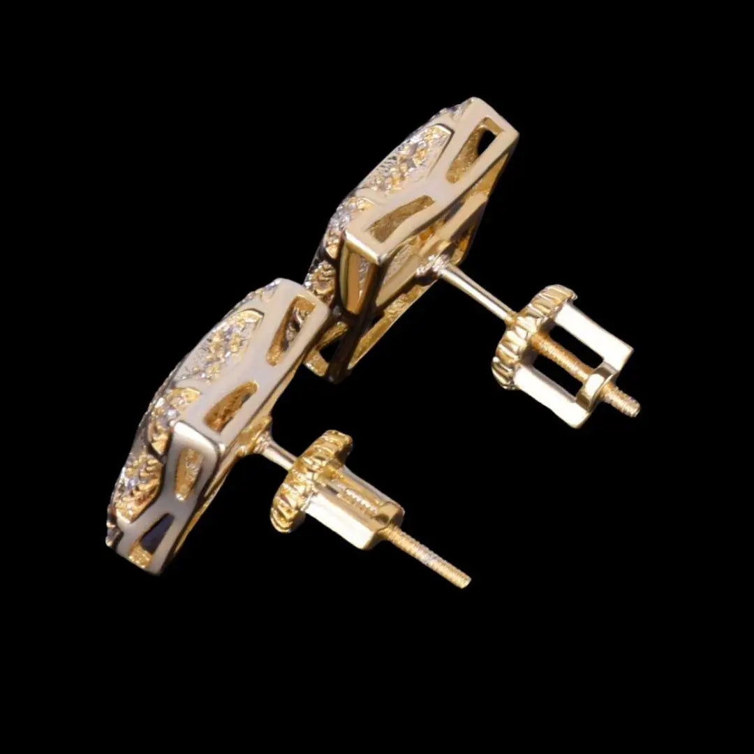 11MM Sunshine Iced Out Stud Earrings
