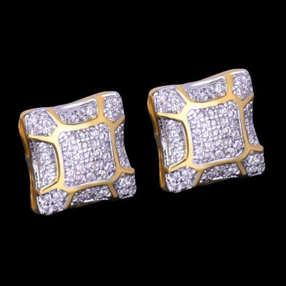 11MM Sunshine Iced Out Stud Earrings