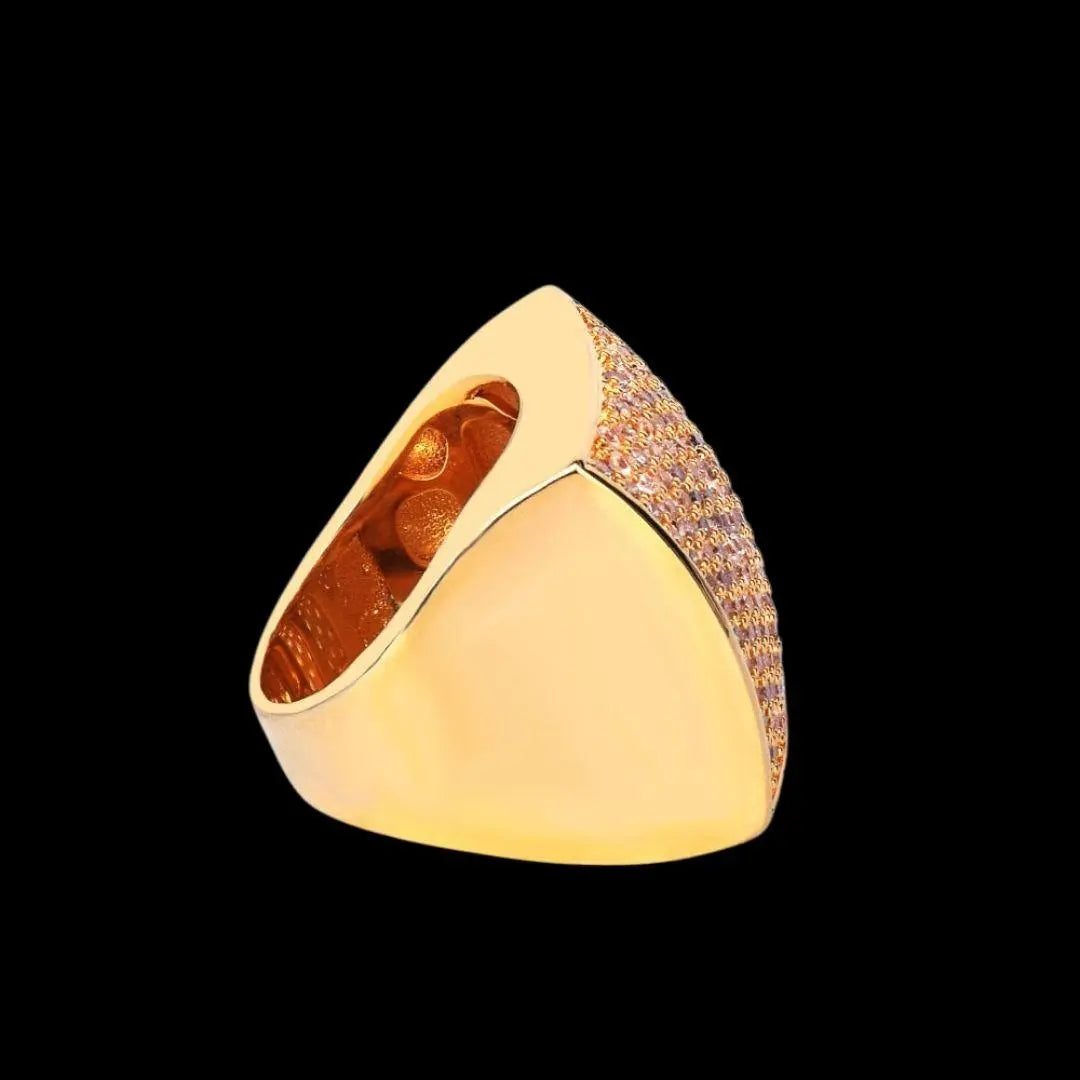 Oval Square Iced Out Ring