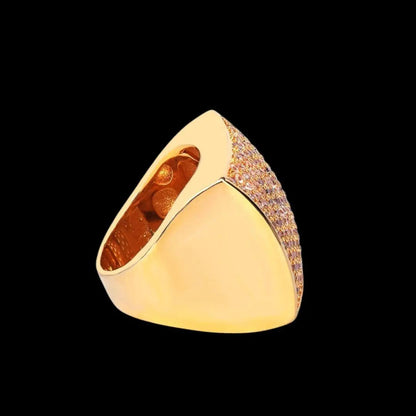 Oval Square Iced Out Ring