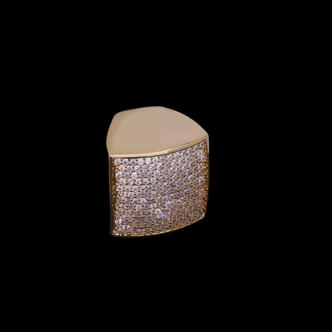 Oval Square Iced Out Ring