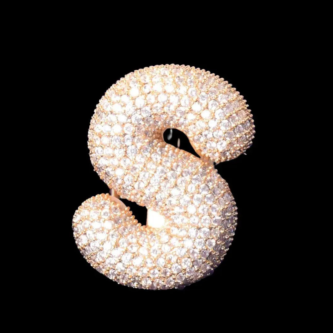 A-Z Initial Custom Letter Iced Out Ring