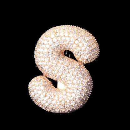A-Z Initial Custom Letter Iced Out Ring