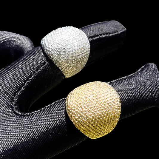 Bold Round Iced Out Ring