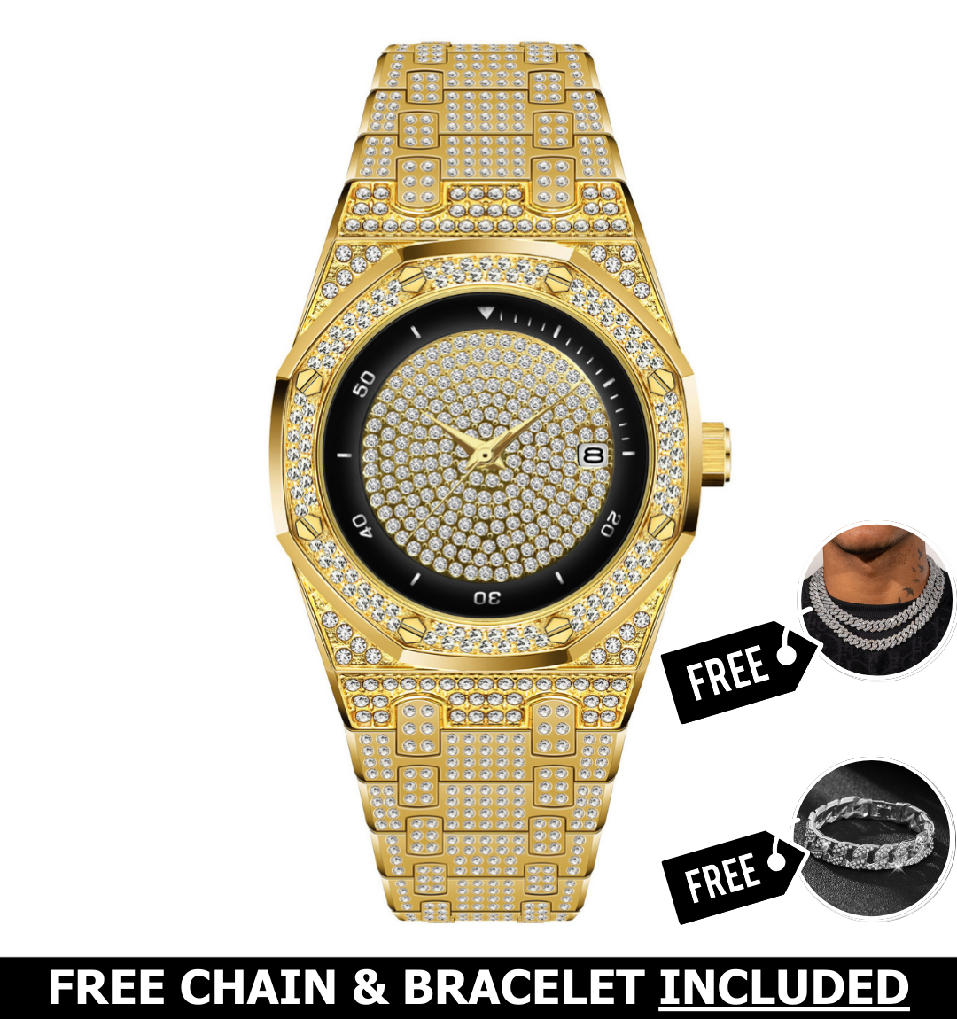 Midas Iced Out Watch