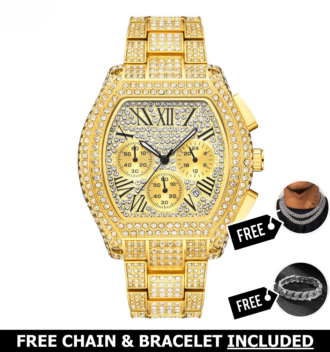 Viking Iced Out Watch