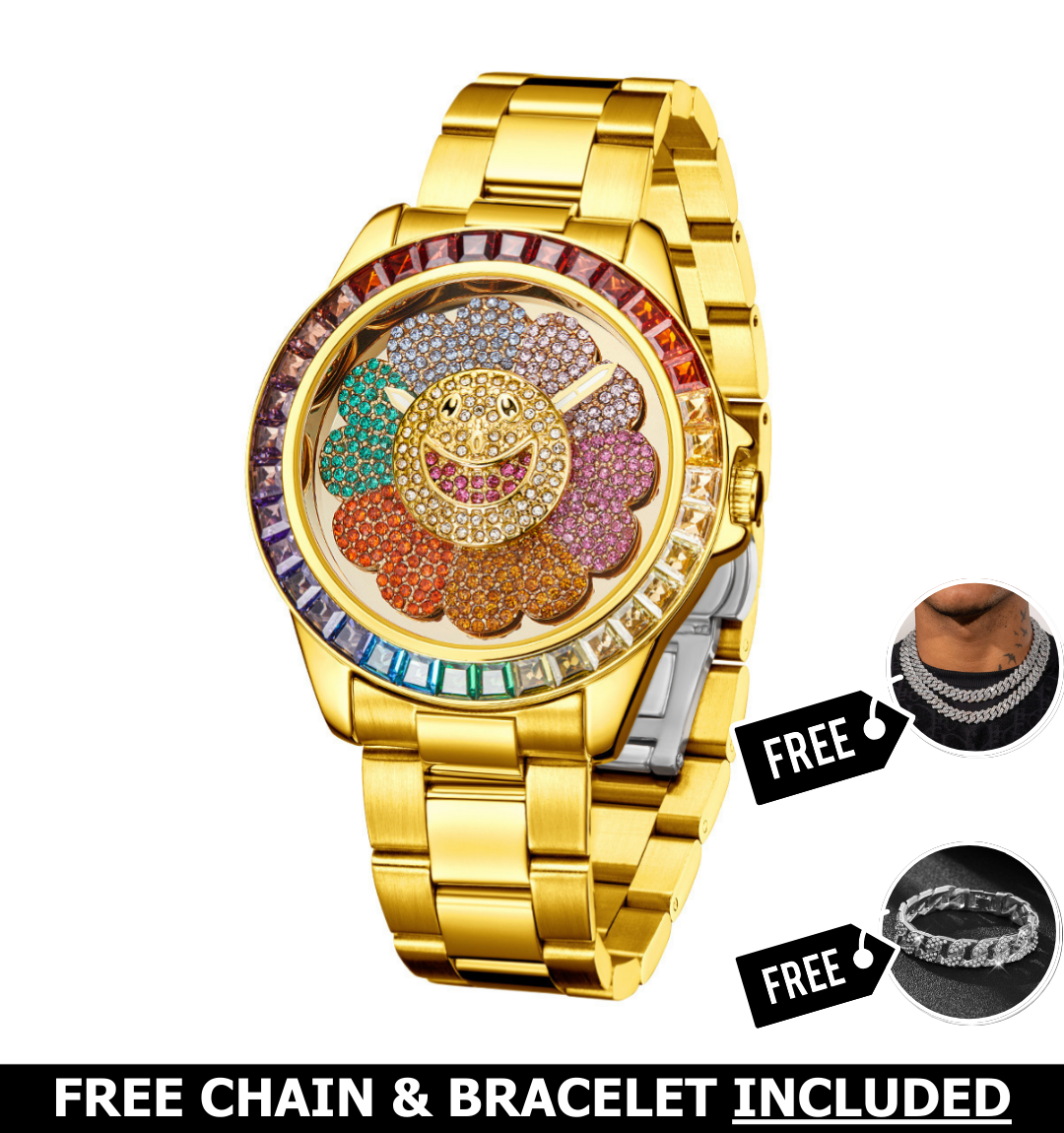 Limited Edition Flower Baguette Watch