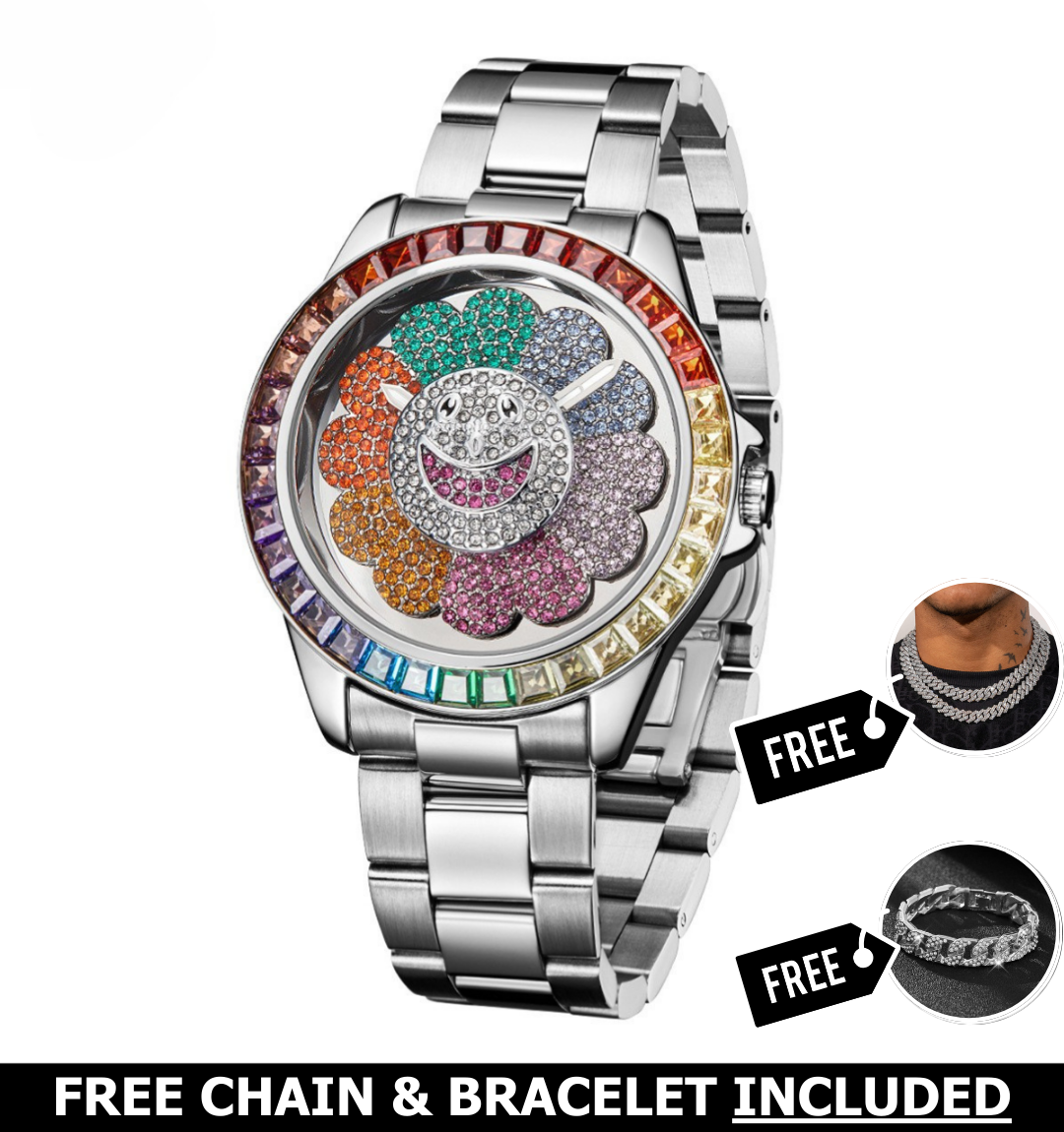 Limited Edition Flower Baguette Watch