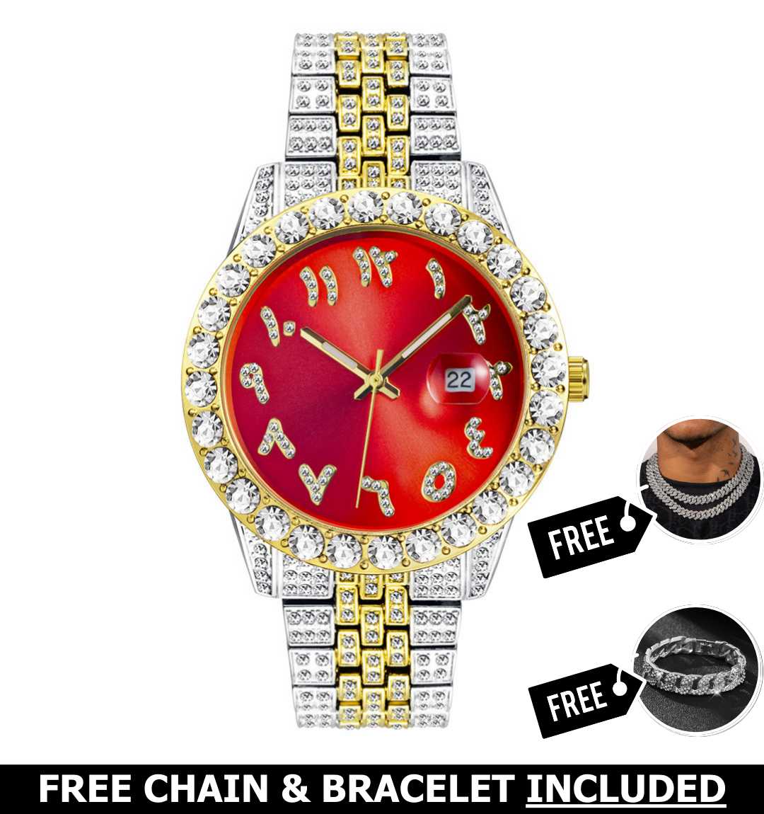 Nexis Arabic Iced Out Watch