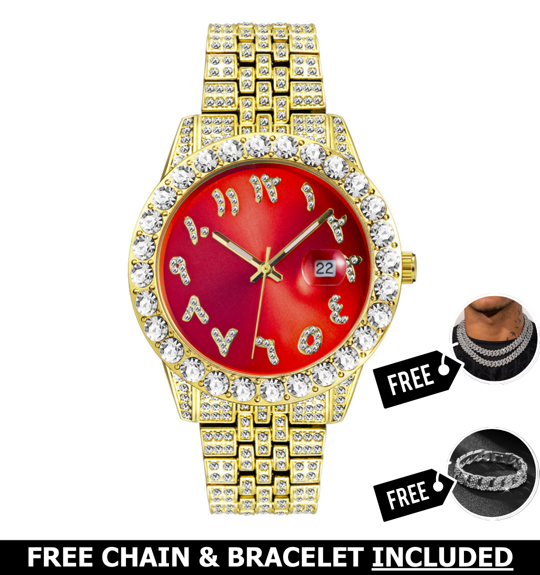 Nexis Arabic Iced Out Watch