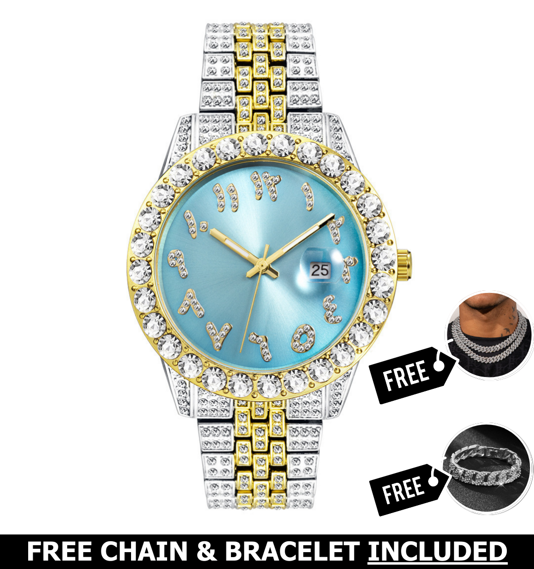 Nexis Arabic Iced Out Watch
