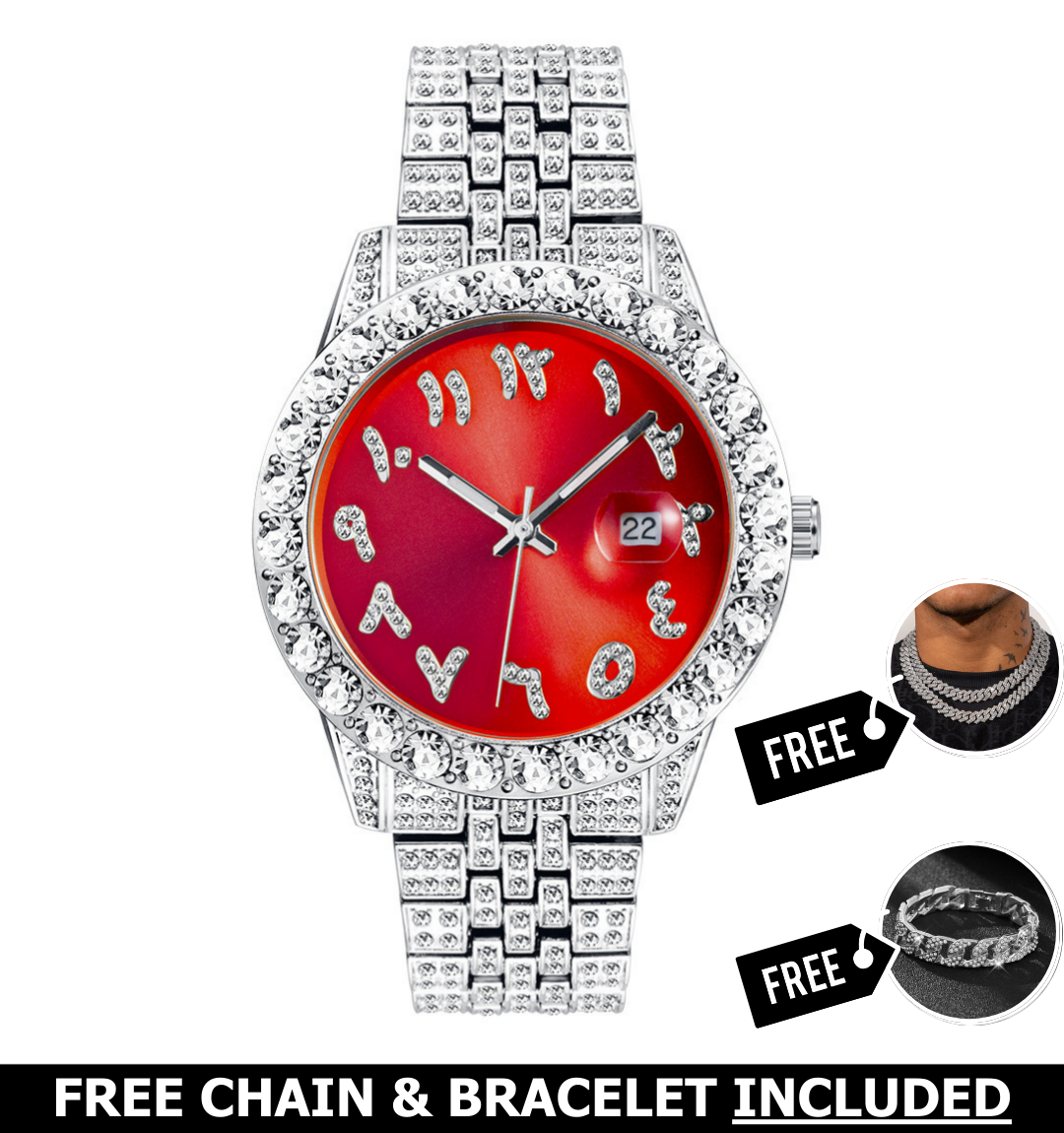 Nexis Arabic Iced Out Watch