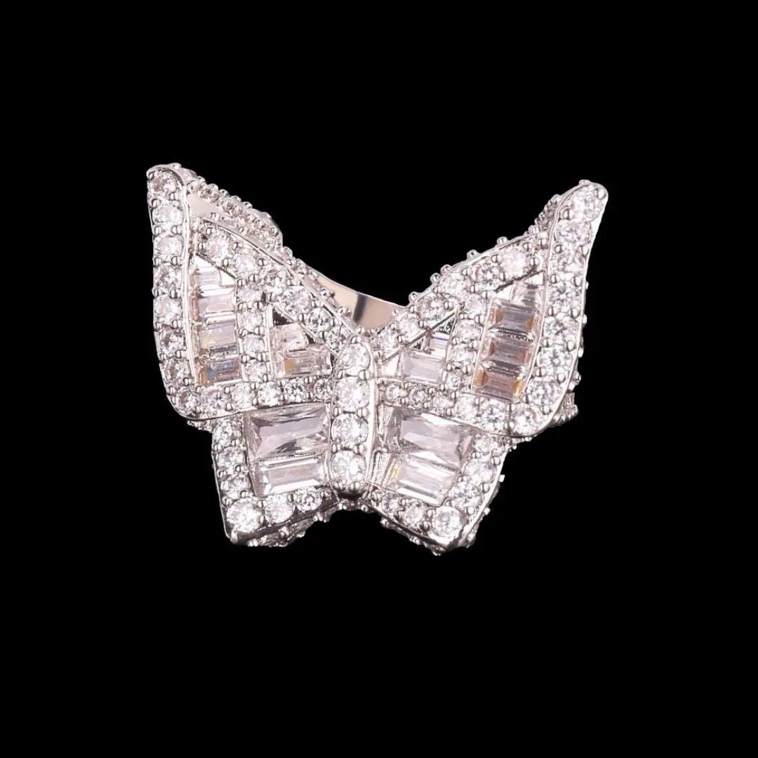 Butterfly Edition Baguette Tennis Iced Out Ring