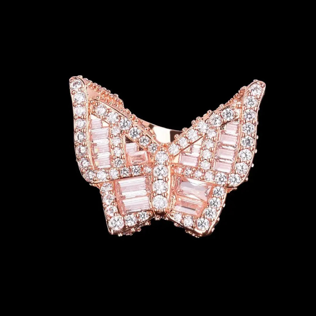 Butterfly Edition Baguette Tennis Iced Out Ring