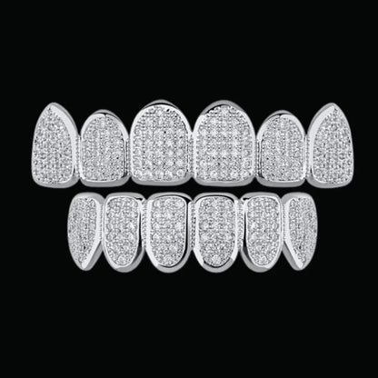 6 Top and Bottom Iced Out Grillz