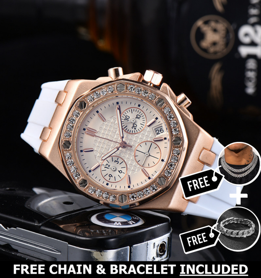 Royale Ice Bezel Chronograph Watch