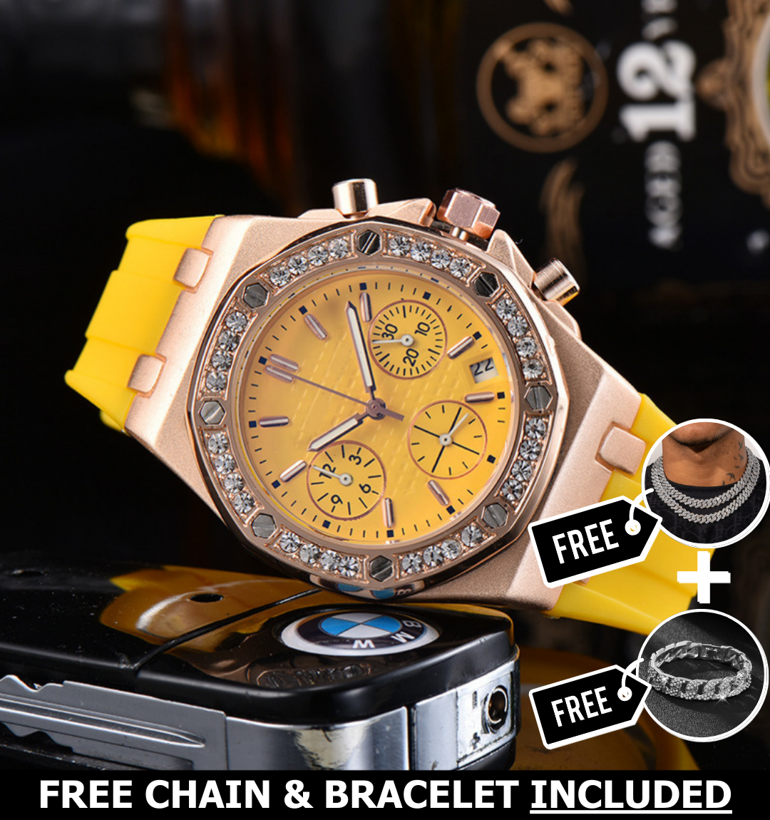 Royale Ice Bezel Chronograph Watch