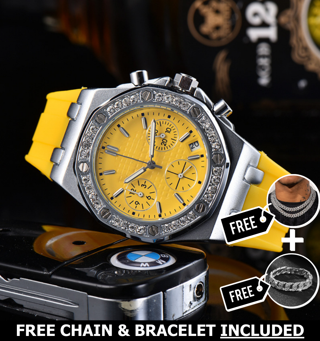 Royale Ice Bezel Chronograph Watch