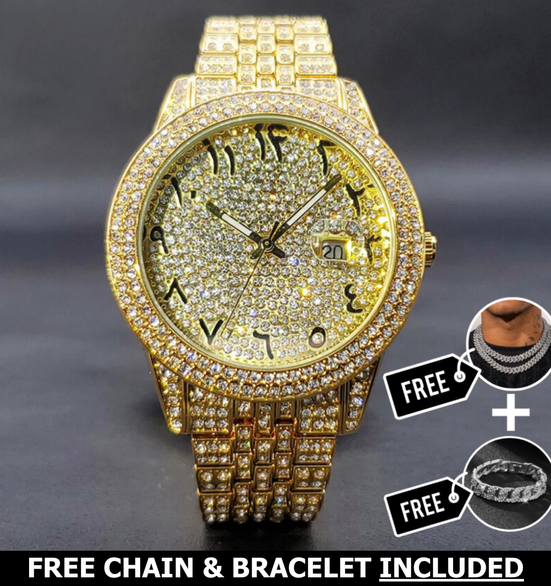 Nove Arabic Iced Out Watch