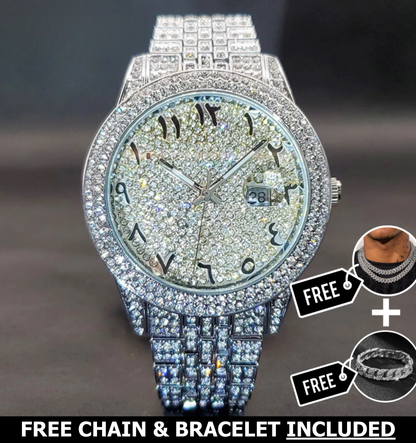 Nove Arabic Iced Out Watch