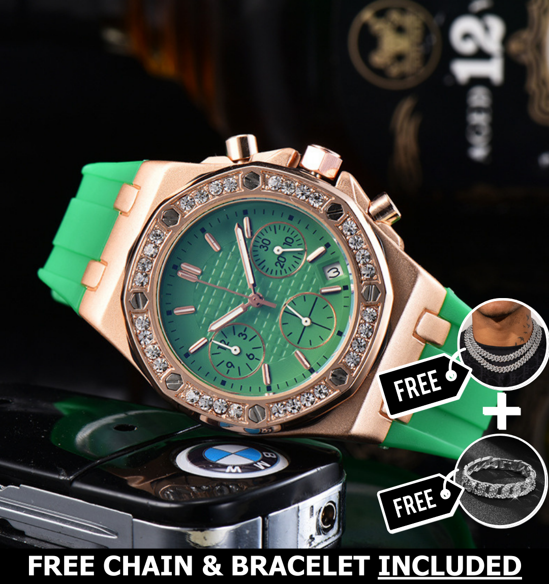 Royale Ice Bezel Chronograph Watch