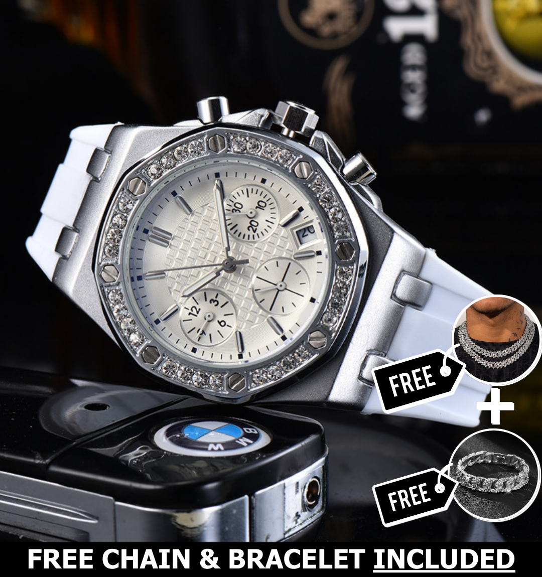 Royale Ice Bezel Chronograph Watch