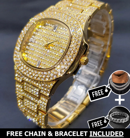 Monaco Iced Out Watch