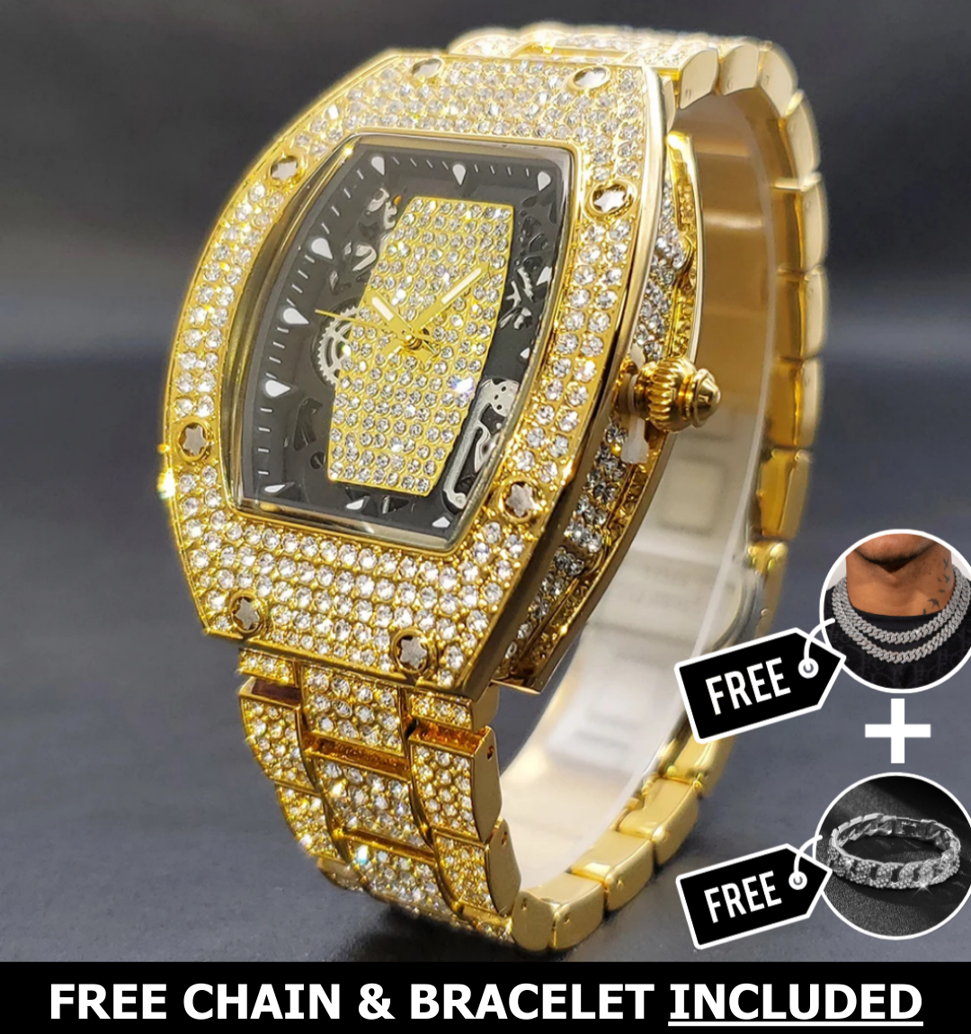 Tonneau Iced Out Watch