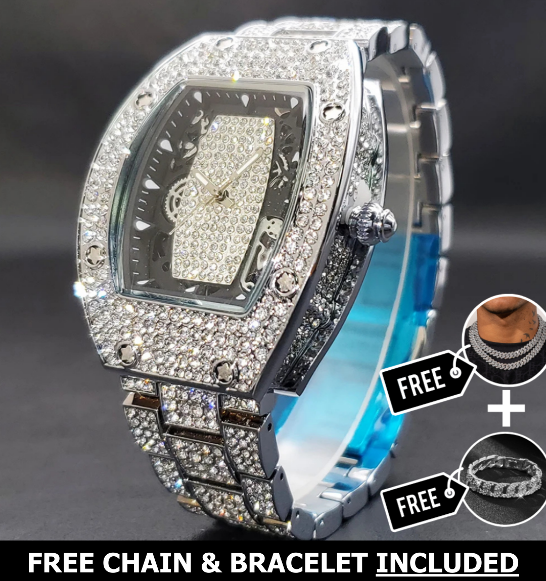 Tonneau Iced Out Watch