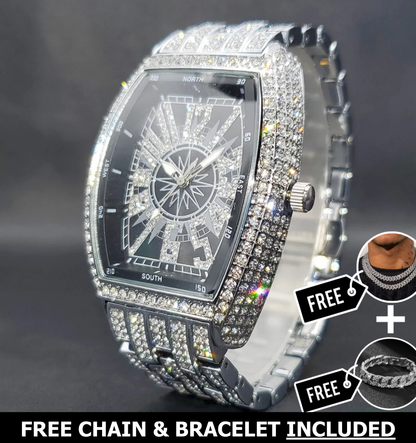 Noir Iced Out Watch