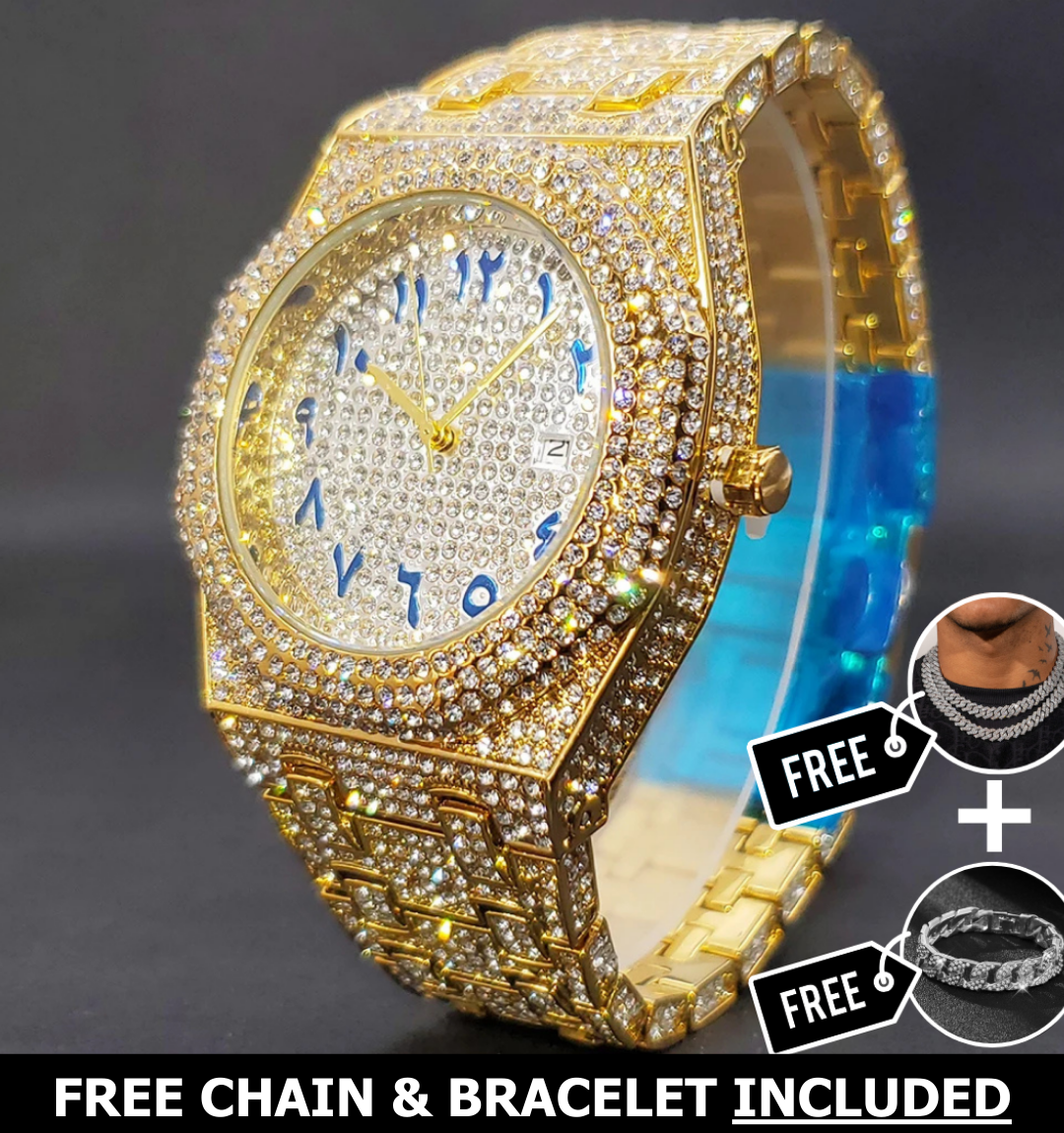 Royale Arabic Iced Out Watch
