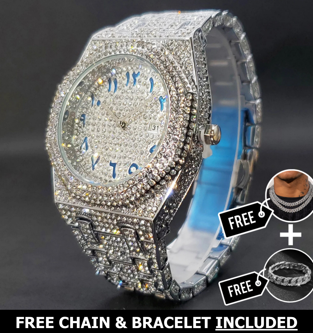 Royale Arabic Iced Out Watch
