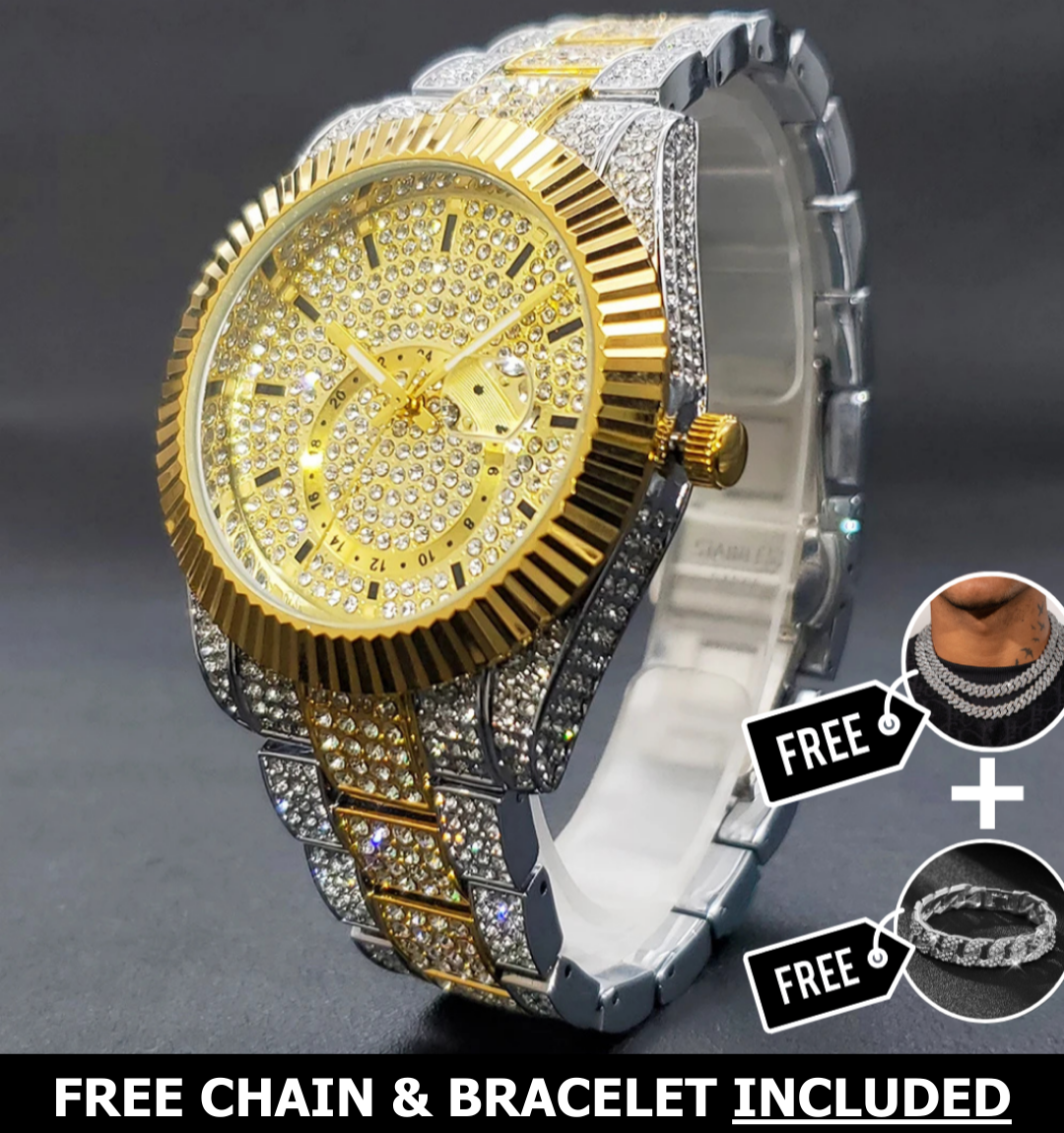 Chrono Iced Out Watch