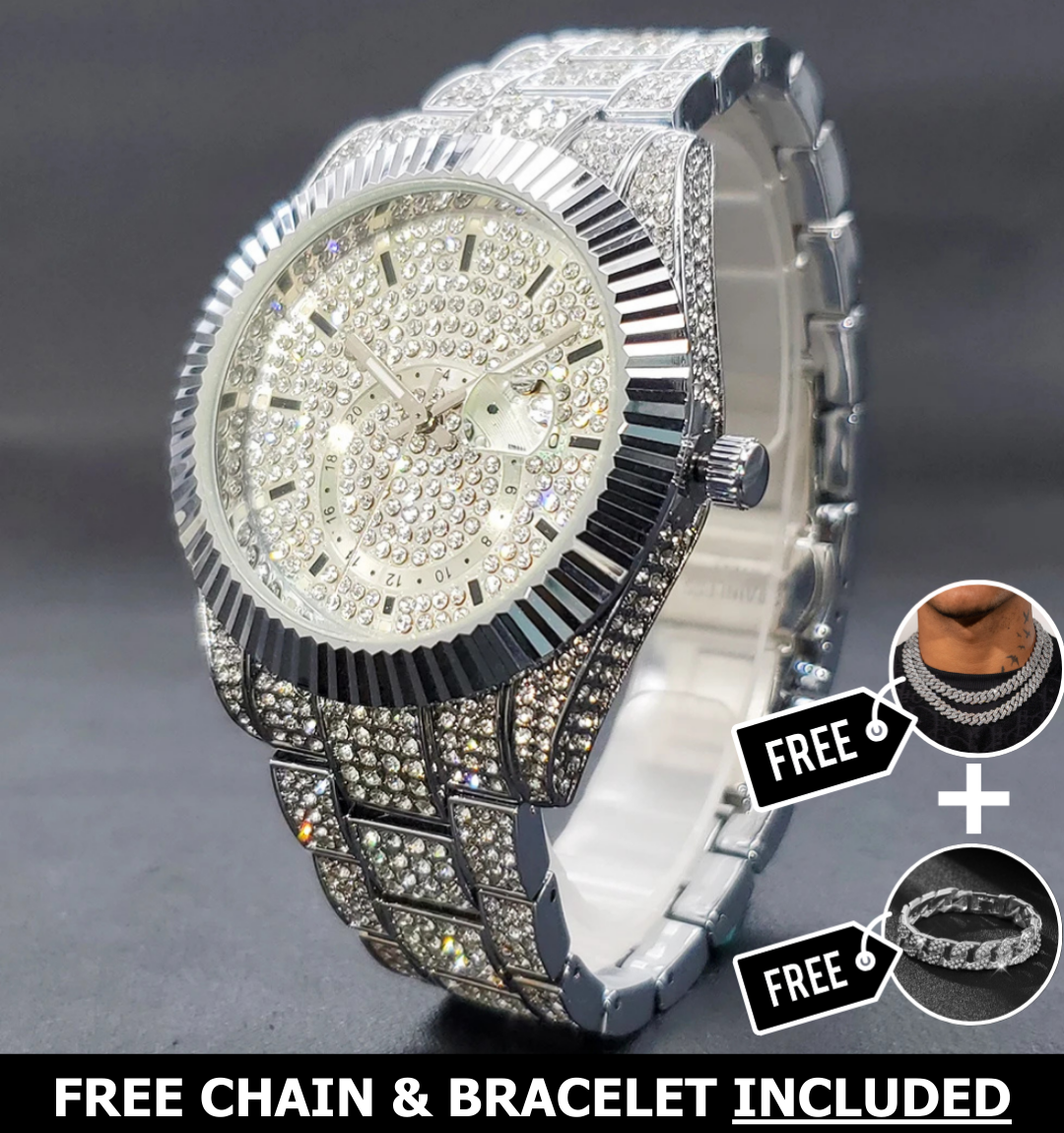 Chrono Iced Out Watch