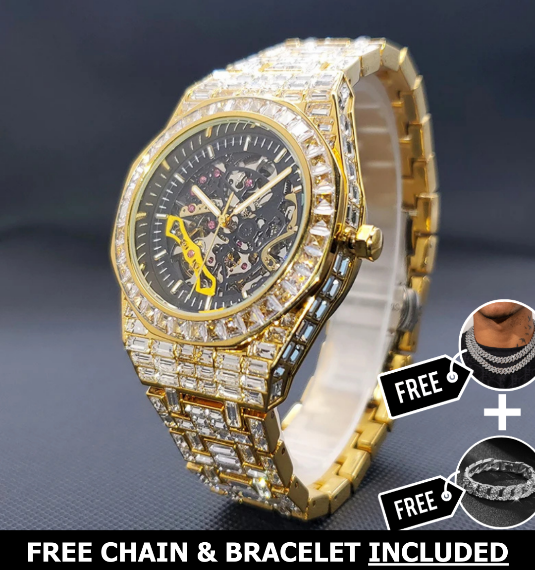 Marquis Skeleton Baguette Watch