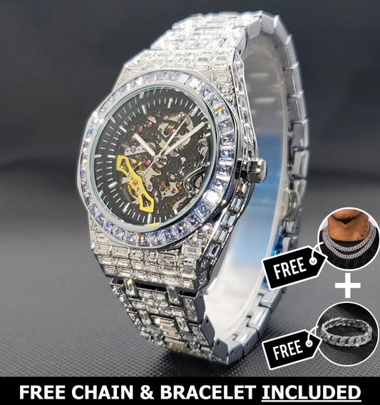 Marquis Skeleton Baguette Watch