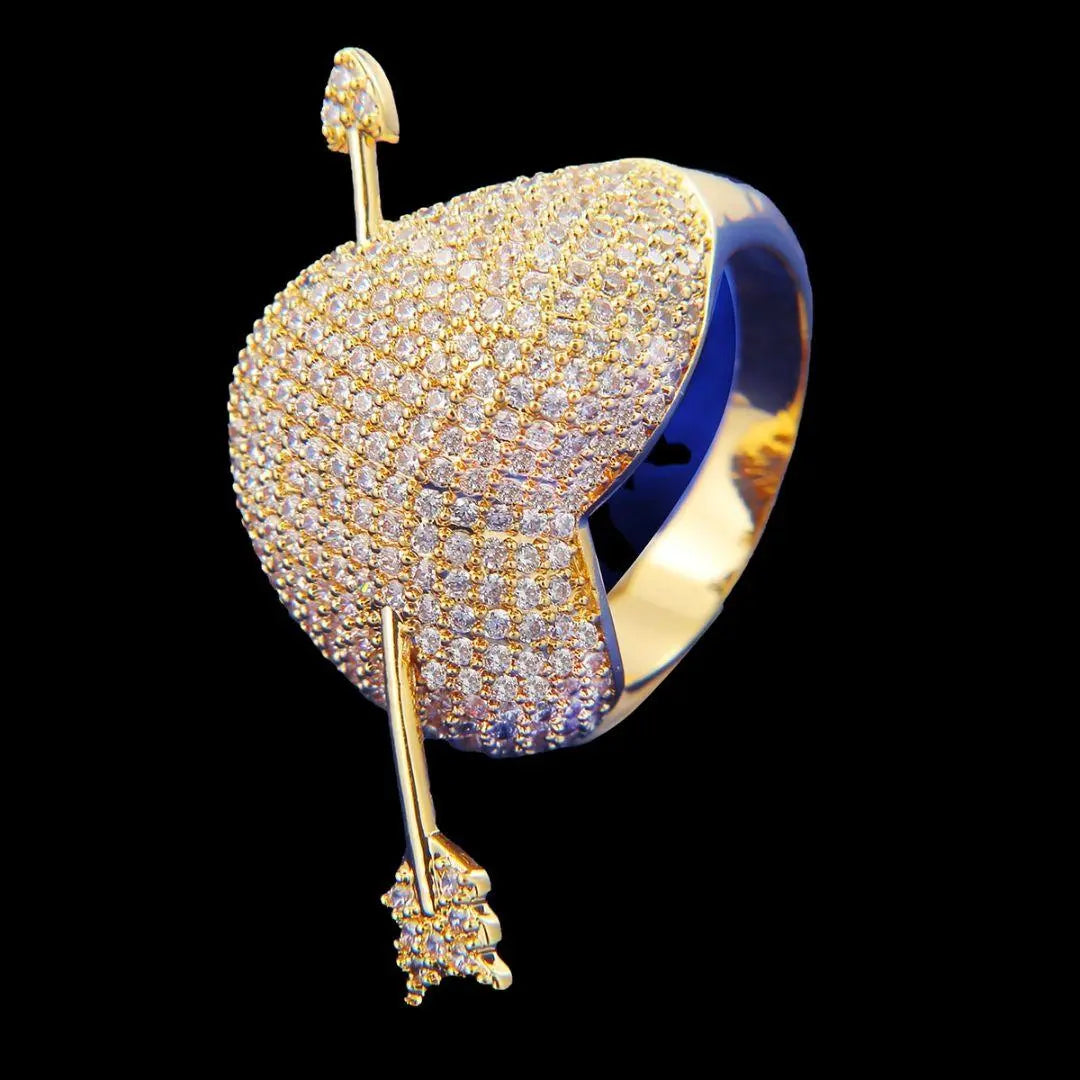 Arrow Heart Edition Iced Out Ring
