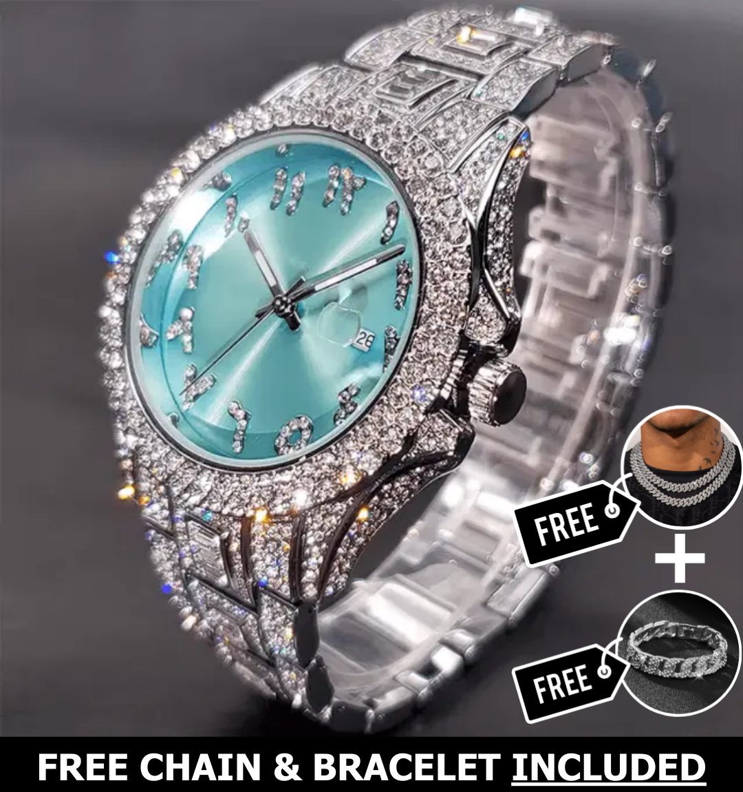 Presidential Arabic Dial Iced Out Watch